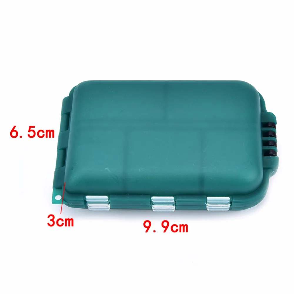 

11.5*9*3.5cm Compartments Fishing Tackle Storage Box Lure Spoon Hook Rig Bait Plastic Storage Case Fishing Accessories Tools