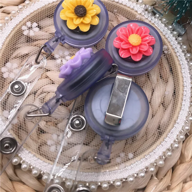 Подсолнечника симпатичный значок держатель катушки телескопическая Выдвижная