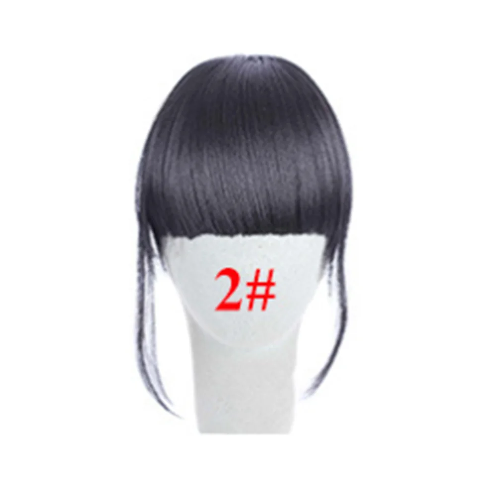 1 шт. Высокое качество имитация челок искусственная бахрома клип на челке черный