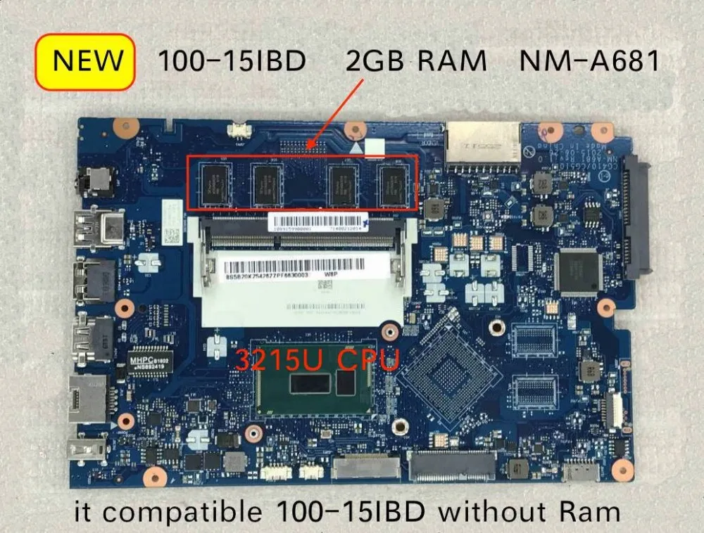 Протестированная оригинальная CG410 CG510 NM-A681 материнская плата для lenovo Ideapad 100-15IBD 100 15IBD материнская плата для ноутбука 3215U процессор
