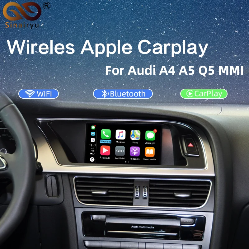 Беспроводная Автоматическая интерфейсная коробка Apple Carplay Android для AUDI A4 A5 3G MMI