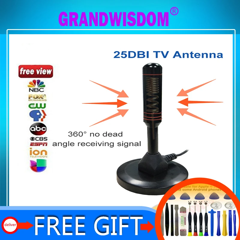 

Телевизионная антенна grandwisdom, комнатный цифровой hdtv hqclear приемник, внешний усилитель hqclear, усилитель hqclear Wi-Fi hd