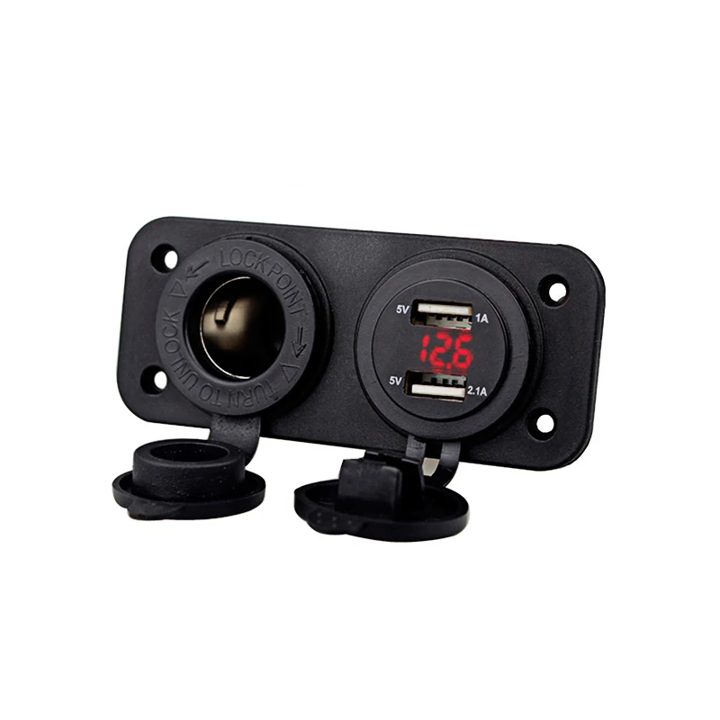 Быстрое зарядное устройство с двумя USB портами 12 В розетка питания быстрая