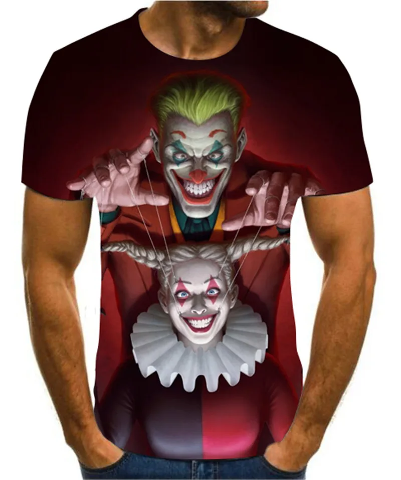 

Men Tshirt 2021 New The Joker 3d T Shirt Funny Comics Character Joker With Poker 3d T-shirt Summer Harajuku Style Tshirt