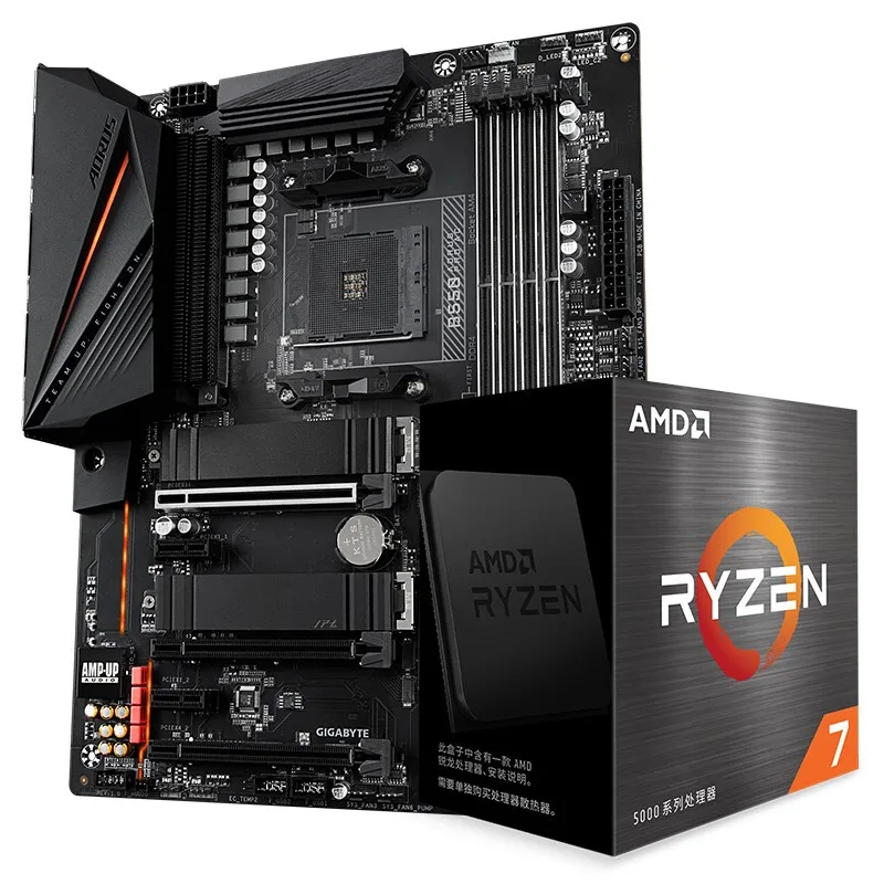 

Original GIGABYTE B550 AORUS PRO AC Motherboard + AMD Ryzen 7 5800X Processor 8-Core 16-Thread CPU Motherboard Set
