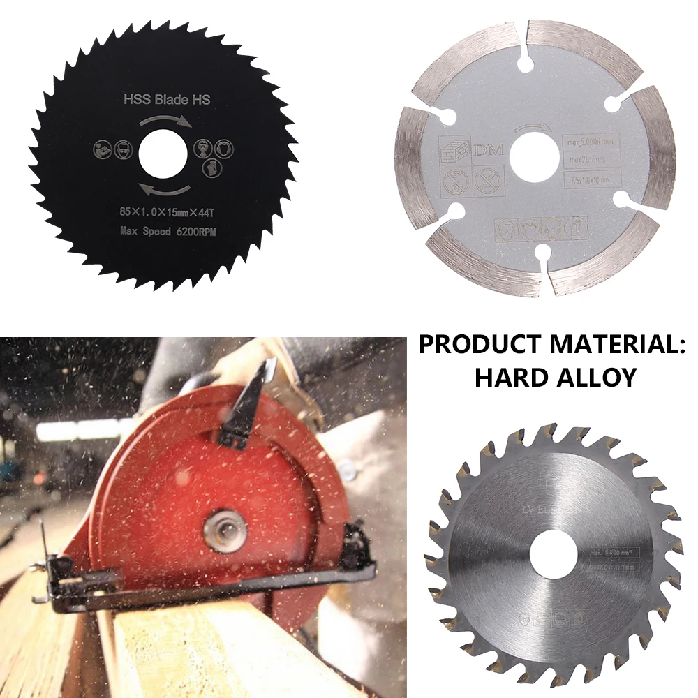 3pcs 85mm Cutting Tool Saw Blades for Power Circular Blade Wood HSS Cutter Mini | Инструменты