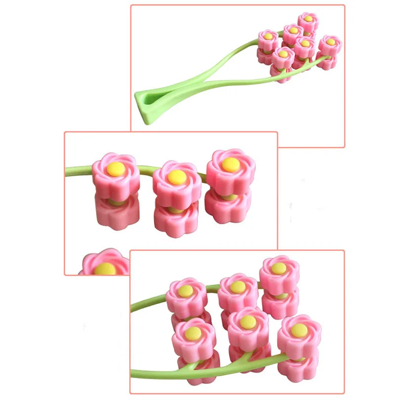 

New Facial Massager Roller Portable Flower Shape Anti Wrinkle Face-Lift Slimming Face Relaxation Beauty Tools Finger Massage