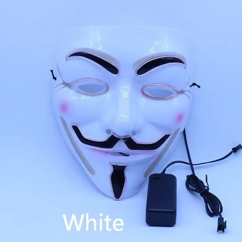 Маска для Хэллоуина светящаяся Вендетта оптовая продажа маска танцев туши