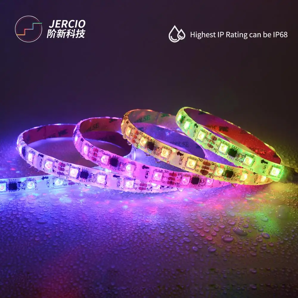 WS2811 RGB светодиодный полосы светильник 5050 SMD адресуемый 30/48/60 s Внешний 1 IC