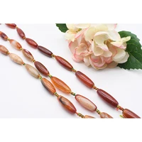 2strandslot 39mm natural smooth candy color cylindrical agate stone bead for diy bracelet necklace jewelry making strand 15