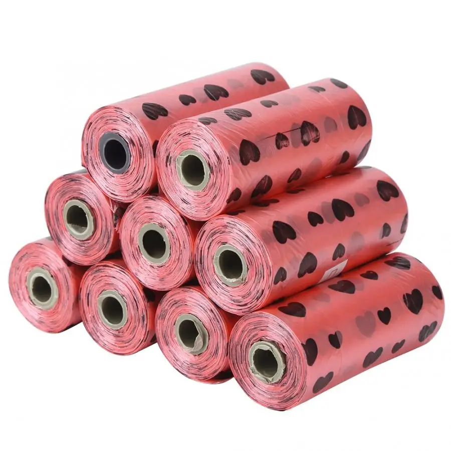 10 рулонов/150 шт мешок для уборки ПЭ щенка кота домашних животных на открытом