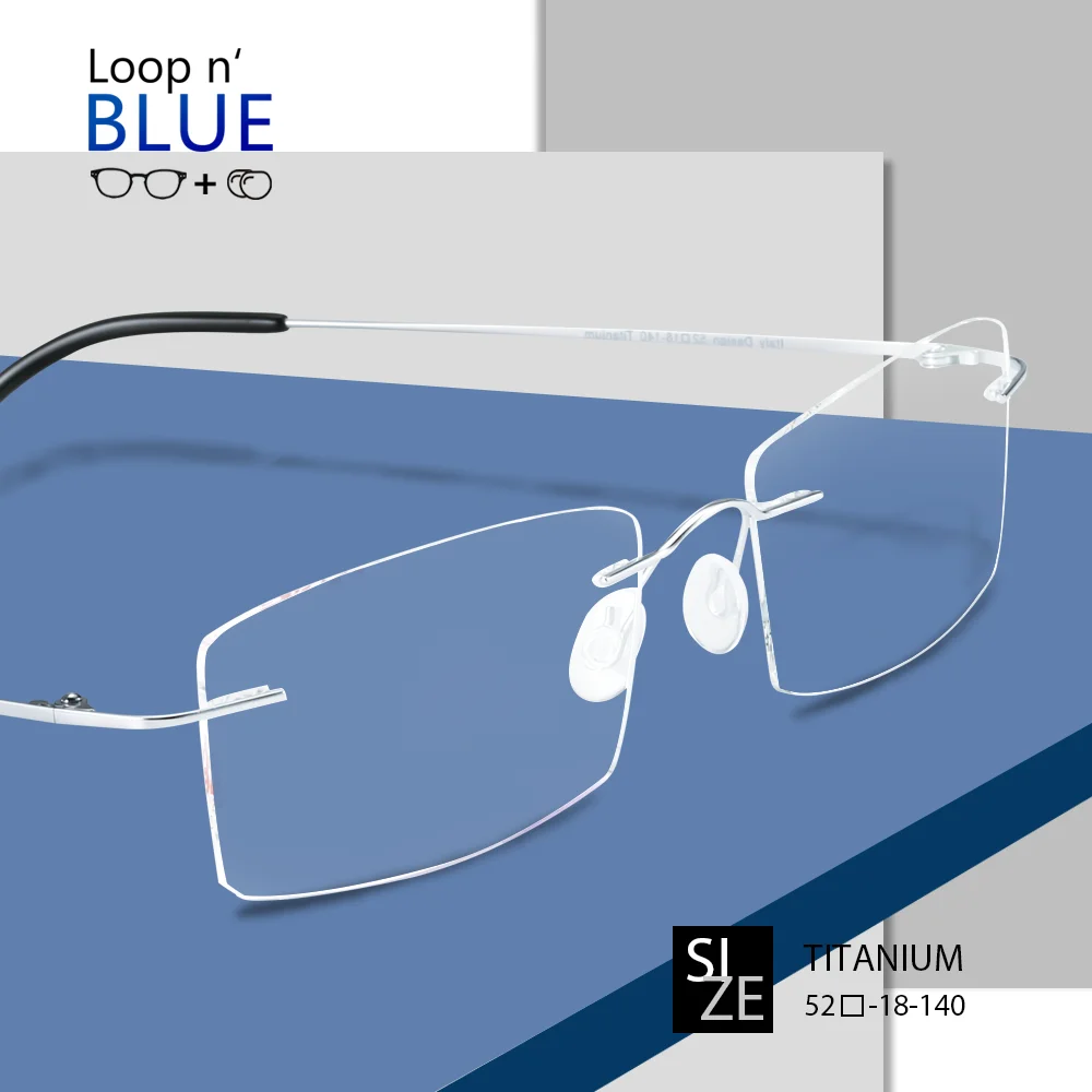 Meeshow титановый рецепт мужские очки без оправы оправа для близорукости