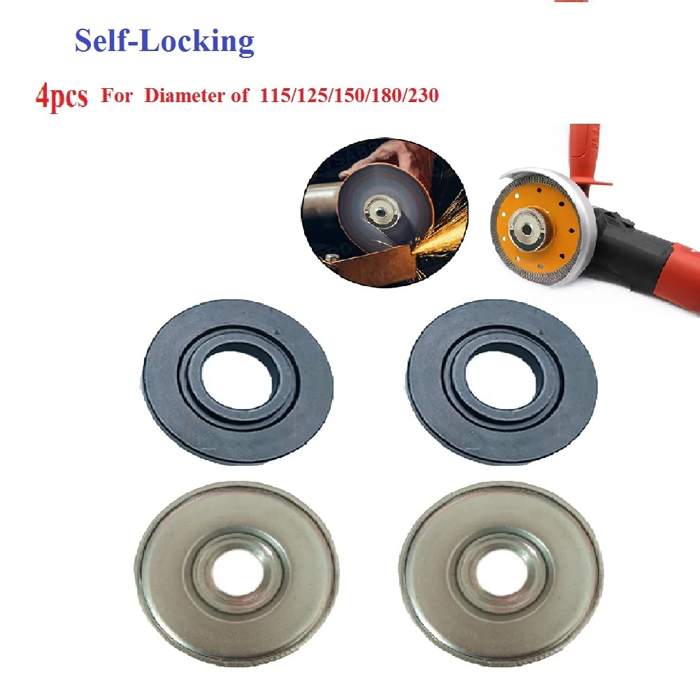 

4pcs Self-Locking Pressure Plate+Bottom Pressure Plate Lock Plate Chuck For M14 Angle Grinder SDS Quick-Release Nut Clamping
