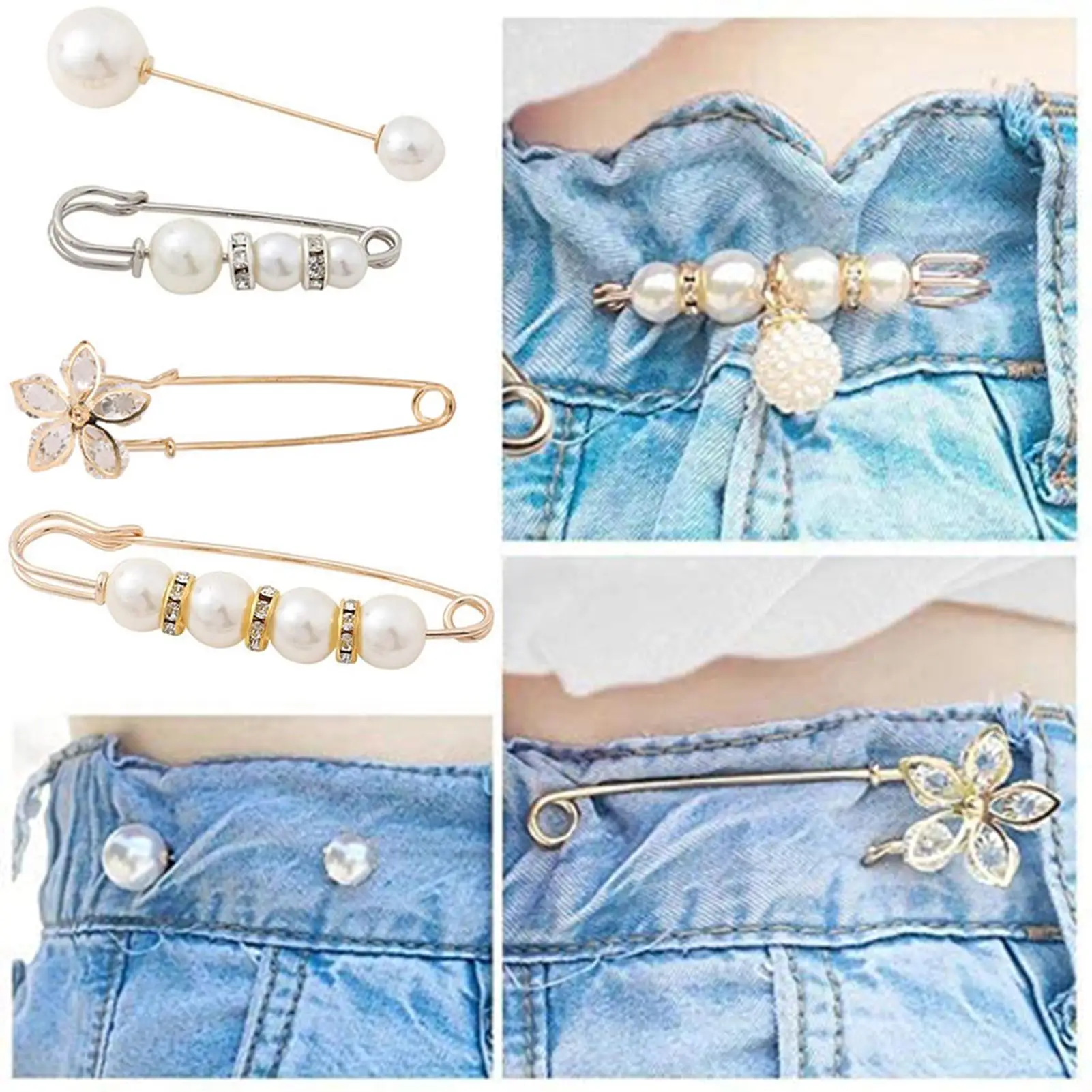 

5 шт., булавки для женщин, искусственный жемчуг, Большая Булавка, декоративная брошь, Женская Талия, зажимы для одежды, сделай сам, модная одеж...