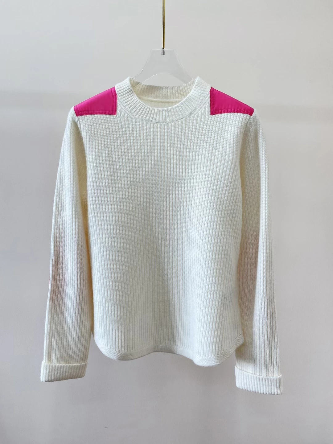 Women's Splicing Patch Sweaters 100% Cashmere Color Patchwork Long Sleeve O-Neck Casual Jumper 2021 Autumn Winter Knit Pullover | Женская