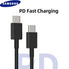 Оригинальный кабель Samsung S21 Plus S20 Ultra Type C 25 Вт, зарядный шнур PD Type C к USB C, кабель для Galaxy Z Fold 1 2 3 Flip 3