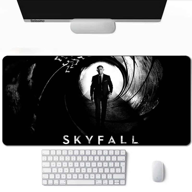 

James Bond 007 Anime Mouse Pad Gamer Computer Large 900x400 XXL For Desk mat Keyboard E-sports gaming accessories mousepad 30x60