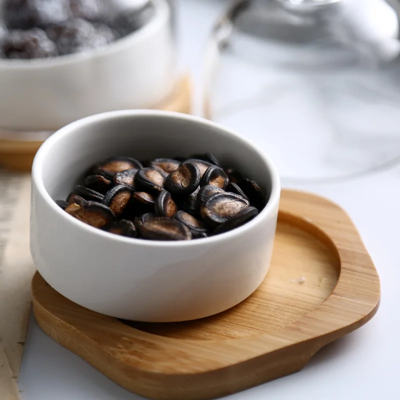 Современная нордическая бамбуковая и деревянная стеклянная крышка для выпечки