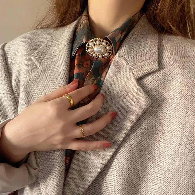 Edwardian благородный тон Античная овальная Жемчужная Брошь для женщин джентльмена