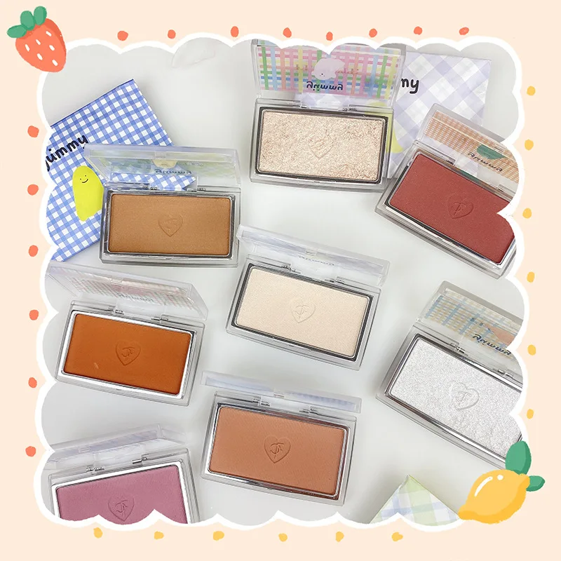 

Одноцветная румяна, маркер, контурная пудра, женская красота, косметические для макияжа лица естественный "нюд" макияж, тени для носа