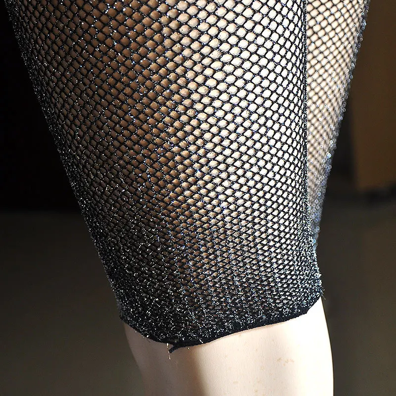 Женские блестящие сетчатые шорты KASURE серебристые колготки под юбку джинсовые