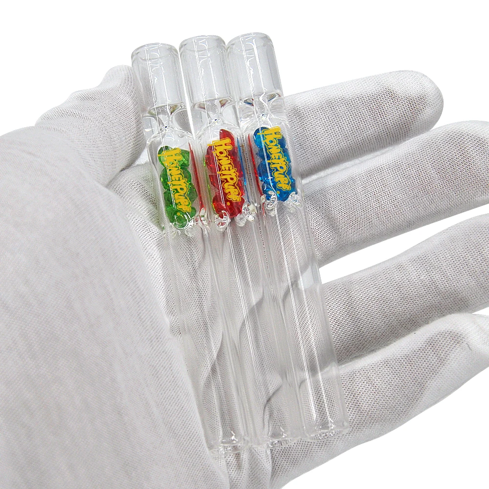 Наборы дыма honeyспонж 3 шт. боросиликатное стекло один хит трубка бита +