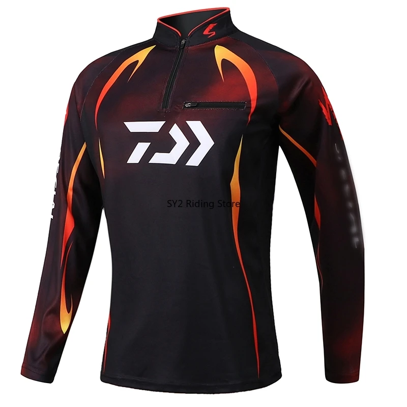 

DaAIWAfishing clothes Quick-dry Fishing Shirt Breathable Outdoor Sportswear Anti-UV Hiking Fishing Clothing