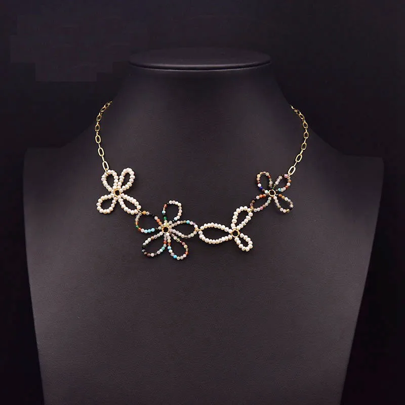 

Ожерелье-цепочка женское с натуральным пресноводным жемчугом