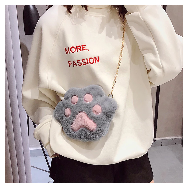 Милые женские сумочки с принтом ног милые маленькие плюшевые сумки-мессенджеры