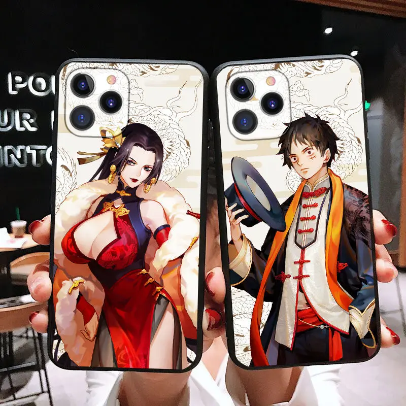 

Soft Case for Apple 11IPhoneSE One Piece Phone Case Boa Hancock 6S/X/8/7plu Luffy Xsmas Protective Case