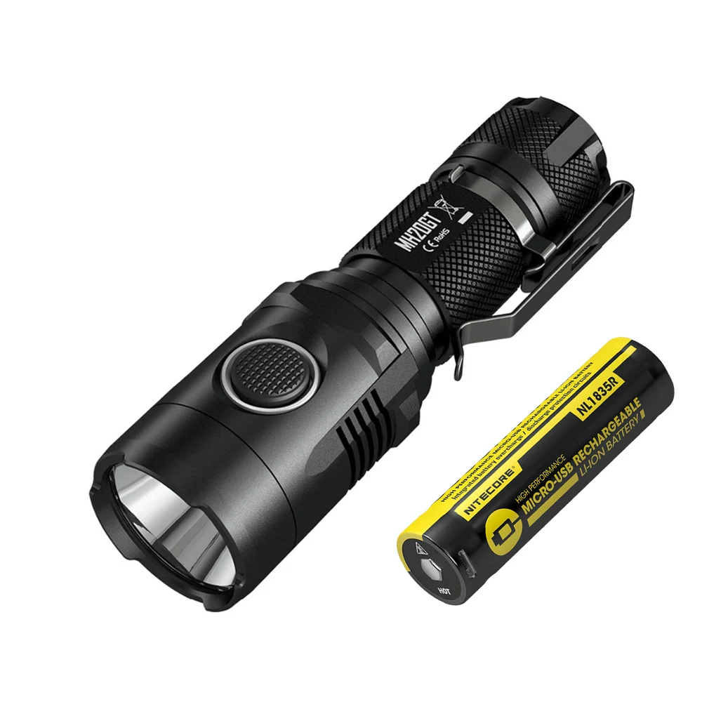 MH20GT NL1835R NITECORE MH20GT USB непосредственно заряжаемый фонарик CREE XP-L HI V3 max 1000 люмен луч бросок 362 м Открытый спортивный факел Ручной - Испускаемый цвет: MH20GT NL1835R