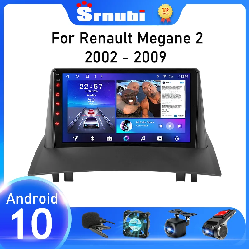 Автомагнитола Srnubi на Android 10 для Renault Megane 2 2002-2009 мультимедийный видеоплеер с
