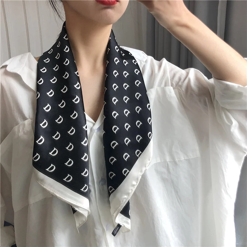 Дизайн, шарф для женщин, цепь, лошадь, принт, платок, животное, desigual, Маленькая шаль, роскошный бренд, атлас, квадратный шарф для женщин