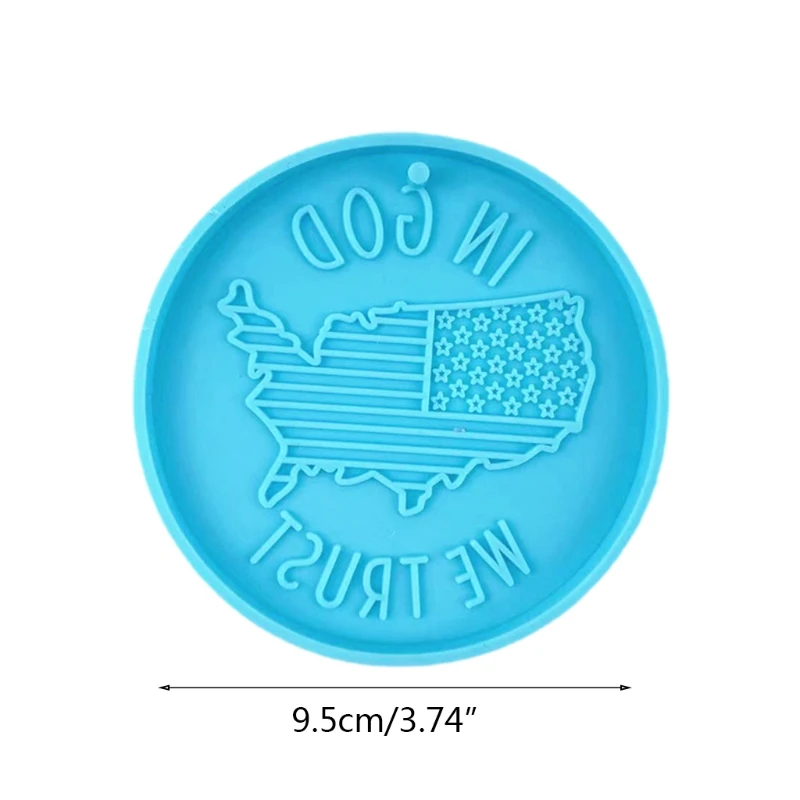 

American Map Flag Keychain Epoxy Resin Mold Jewelry Pendant Silicone Mould DIY Crafts Decorations Ornaments Casting Tool
