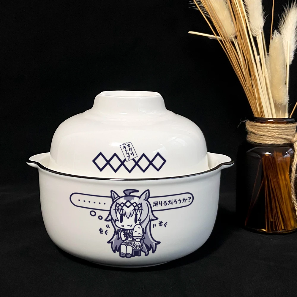 

Anime Umamusume: Pretty Derby Oguri Cap Noodle Bowl Tableware Anti-Scalding Lunch Box Student Cartoon Bento Box Gifts