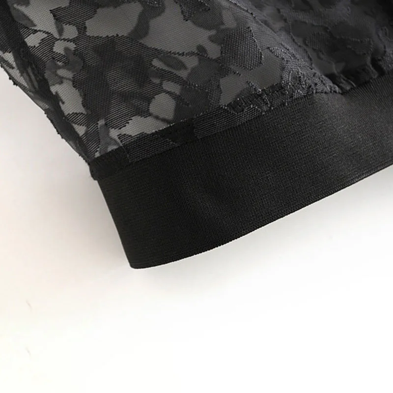 Ветровка короткая черная куртка на молнии с кружевом Осенняя мода Повседневная