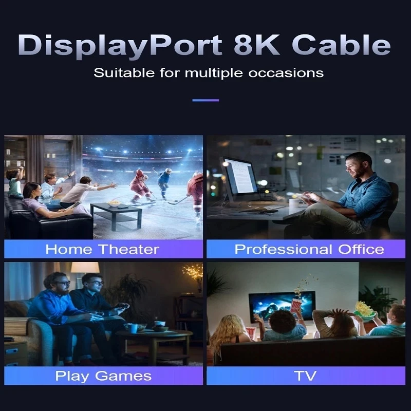 Кабель 8K Displayport 1 4 @ 60 Гц 4K 144 2K 165 32 Гбит/с HDR DP1.4 кабель UHD для RTX3070/3080 видео ПК