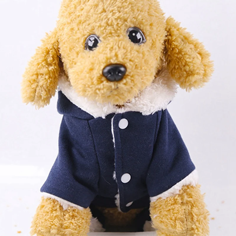 Зимний теплый комбинезон для собак пальто Одежда домашних животных утолщенная 4
