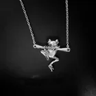 Ожерелье с животными в стиле панк, винтажное 3D ожерелье с реалистичной лягушкой на ветке, Уникальные ожерелья и подвески в виде животных, подарок для женщин и девочек