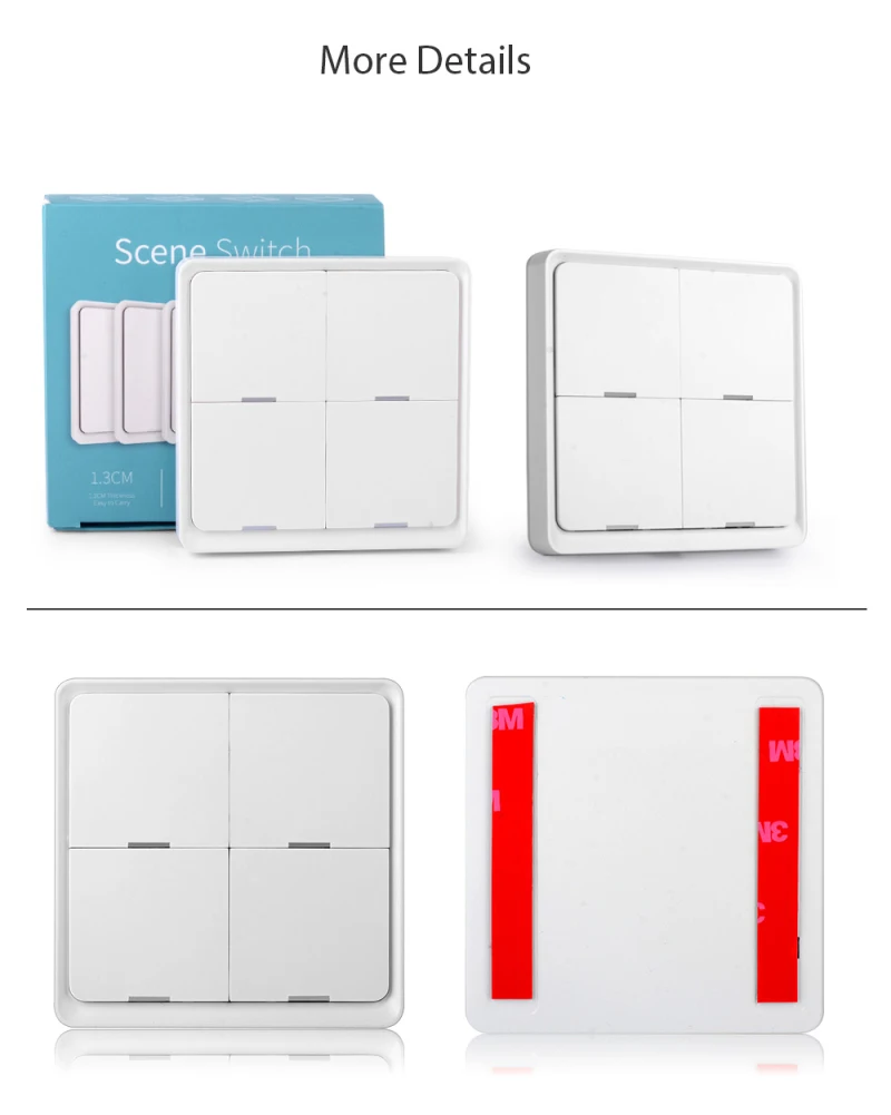 Умный переключатель ZigBee стикер 4 банды беспроводной пульт дистанционного