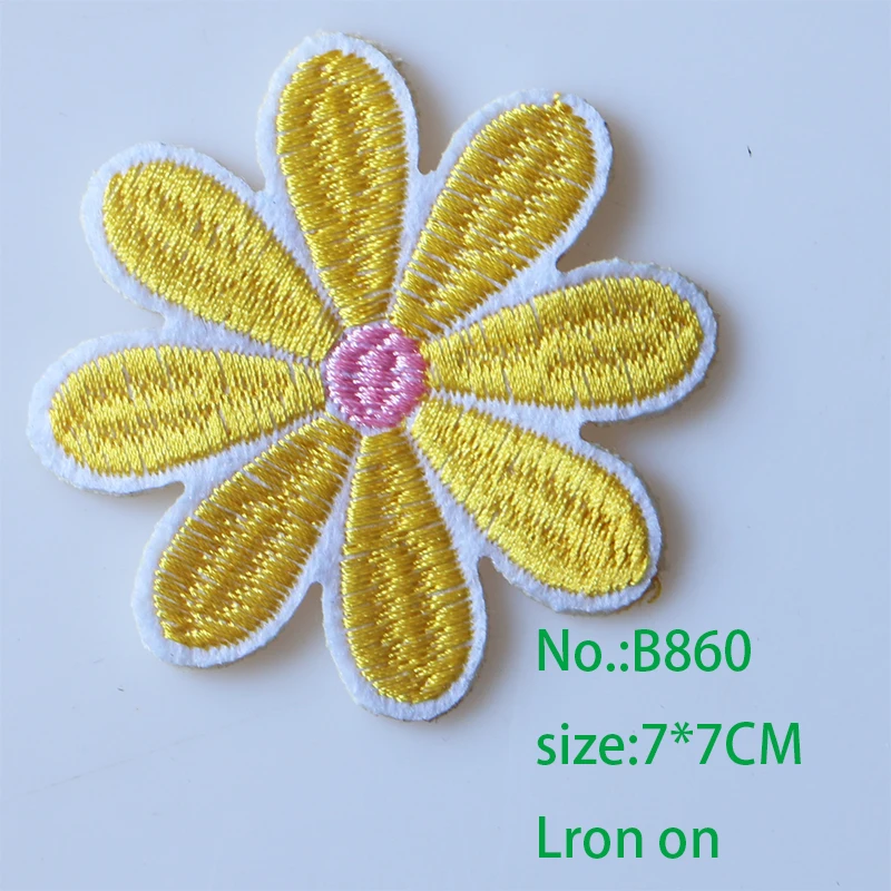 Роза с листочками в любовь Вышитые заплаты для одежды DIY полосатая одежда стиле