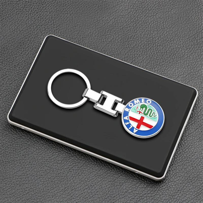 3D металлический автомобильный брелок для ключей автомобильная эмблема Alfa Romeo 147