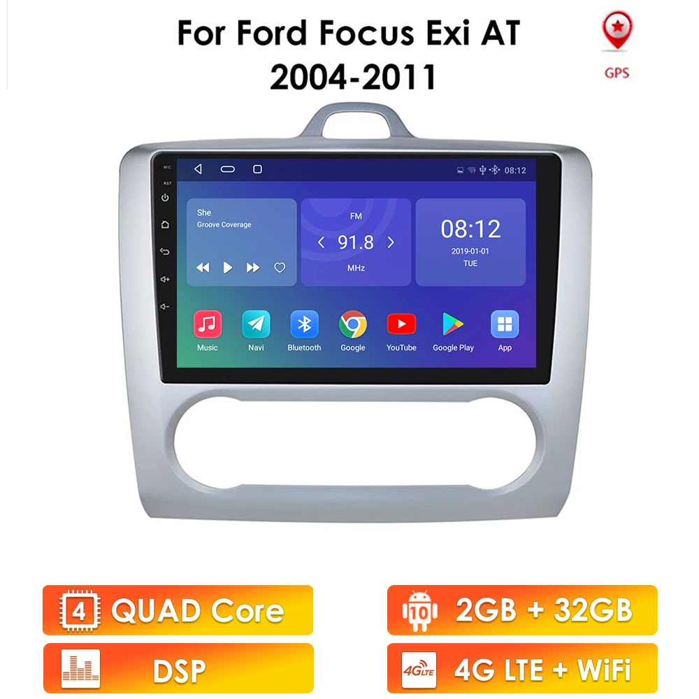 Автомагнитола для Ford Focus 2 Mk2 2004 2011 + 32 ГБ Android 10 GPS Wi Fi|Автомагнитолы| |