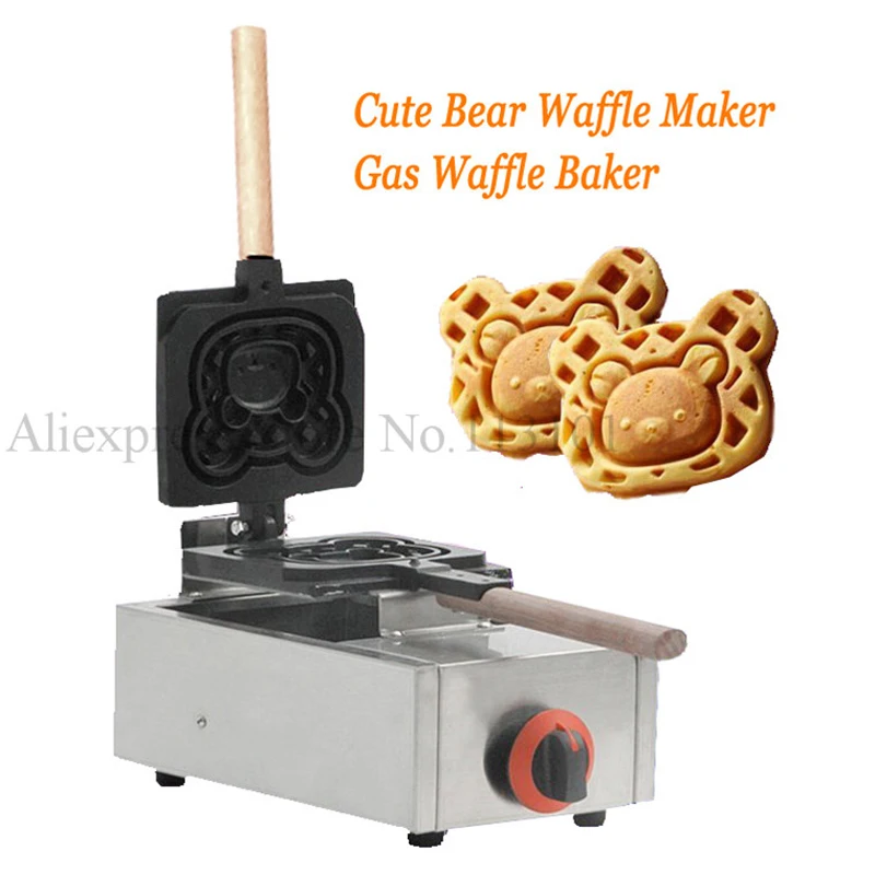 Газовая вафельница с милым медведем уникальная картонная машина вафли большой