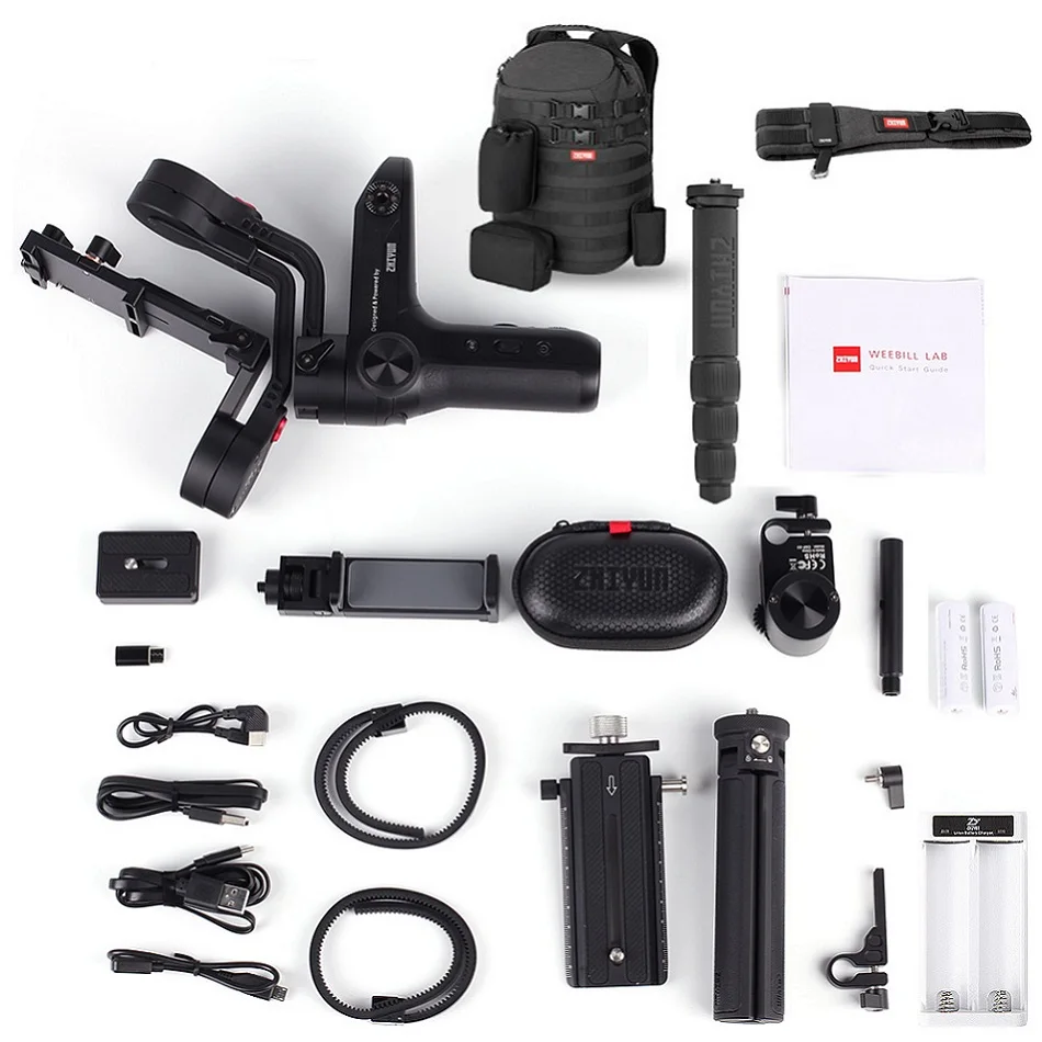ZHIYUN официальный weebill лаборатории 3-осевой изображение трансм Камера Стабилизатор Для беззеркальных Камера OLED Дисплей портативный монопод с шарнирным замком PK Ronin S - Комплект: Master Package