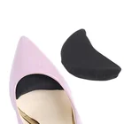 1 пара Уход за ногами черная обувь Мягкие накладки из пеноматериала высокой туфли-лодочки на каблуке спереди Вставка защищают Защитный колпачок для носка хлопок подушка из пены с эффектом