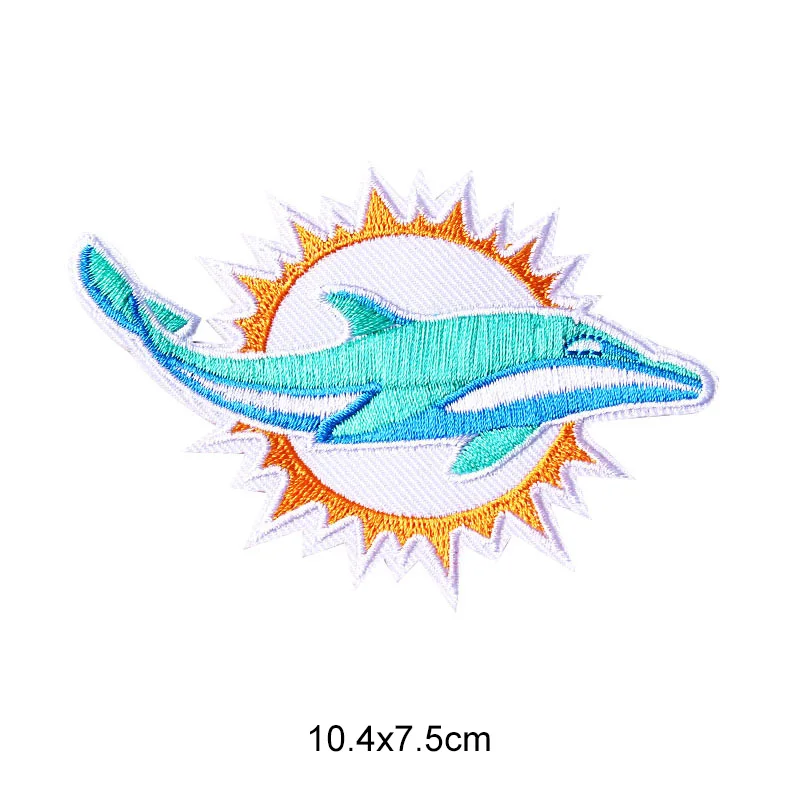 Акула патч с изображением дельфина плавкая одежда рыба коралловый значок