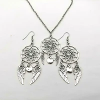 retro fashion dream catcher necklace set rose wings charm gift for women to pray for asylum cute apple pendant