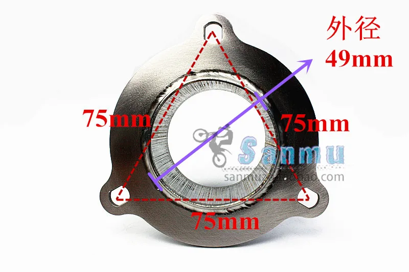 Универсальная Входная выхлопная труба 51mm-51mm-60 мм для мотоцикла преобразующая