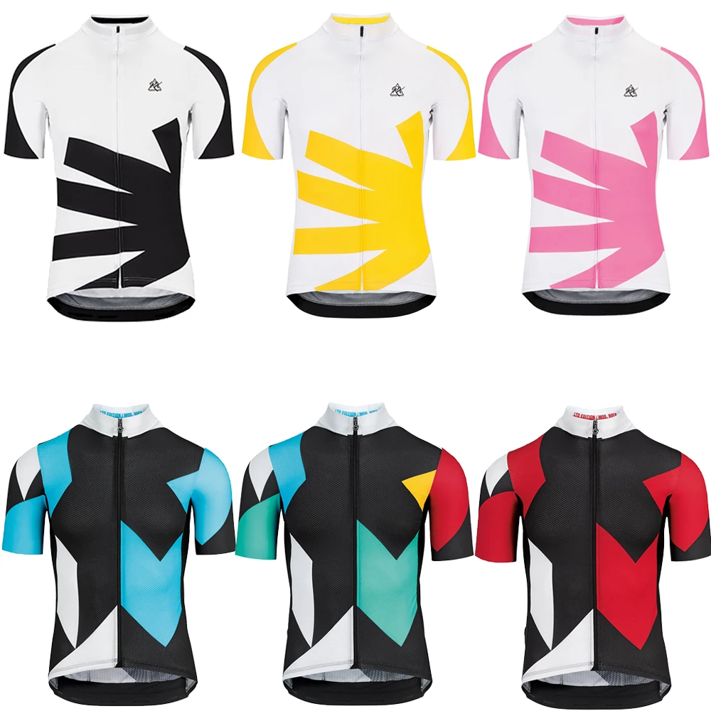 Комплект из Джерси для велоспорта Яркий костюм с короткими рукавами Модная
